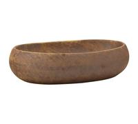 (brown, 59 x 40 x 15 cm) vidaXL Countertop Basin Bathroom Sink Wash Basin Vessel Sink Oval Ceramic