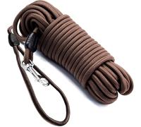 (brown, 5M) 5M 10M 15M Dog Training Leashes Long Lead with Padded Foam Handle for Small Medium Large Heavy Duty Dogs Tracking Camping Agility Training
