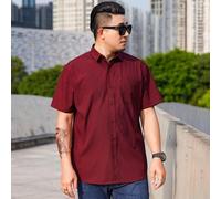 (brown, 5XL) Short Sleeved Shirt Men 'S Business Casual Versatile Professional Clothing Comfortable Loose Fat Man Short Sleeved Shirt 60 -170kg