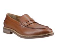 (Brown, 6 (Adults')) Hush Puppies Benedict Leather Men's Tan Loafers