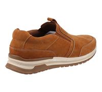 Hush Puppies Cole Leather MEMORY FOAM Mens Slip On Casual Shoes Tan