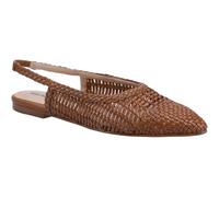 (Brown, 6 (Adults')) Hush Puppies Dalia Woven Leather Women's Tan Flats