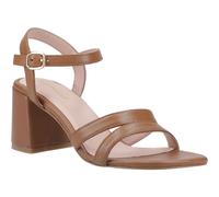 (Brown, 6 (Adults')) Hush Puppies Nalani Leather Women's Tan Sandals