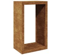 vidaXL Firewood Rack - Fireplace Log Store Holder Corten Steel - 60x40x100 cm Weather