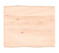 (brown, 60 x 50 x 4 cm) vidaXL Table Top Wooden Desk Top for Table Treated Solid Wood Oak Live Edge
