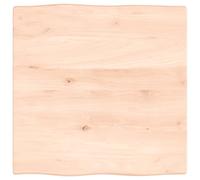 (brown, 60 x 60 x 2 cm) vidaXL Table Top Wooden Desk Top for Table Treated Solid Wood Oak Live Edge