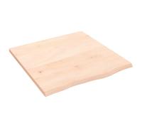 vidaXL 60 x 60 x 2cm Solid Oak Wooden Wall Shelf