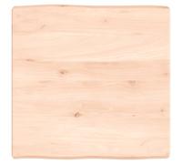 (brown, 60 x 60 x 6 cm) vidaXL Table Top Wooden Desk Top for Table Treated Solid Wood Oak Live Edge