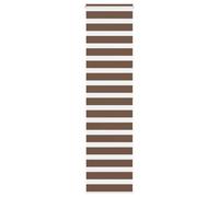 vidaXL Zebra Blind Brown 65x200 cm Fabric Width 60.9 cm Polyester