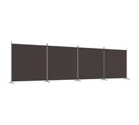 Vidaxl 4-panel Room Divider Brown 698X180 Cm Fabric, Brown