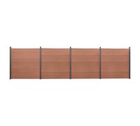 vidaXL Fence Panel Set Brown 699x186 cm WPC