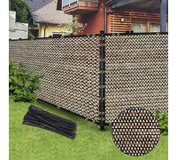 Brown 6FT X 50FT Outdoor Privacy Screen Fence & Mesh Shade Net Cover, Ideal for Garden and Backyard - Enhances Privacy for Fencing & Chain Link, Perfect for Patio Privacy Wall, Slats，Freestanding