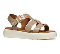 (Brown, 7.5 (Adults')) Geox D CAMALEI Synthetic Polyurethane Women's Caramel Sandals