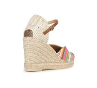 (Brown, 7.5 (Adults')) Geox D GELSA Textile Women's Camel Sandals