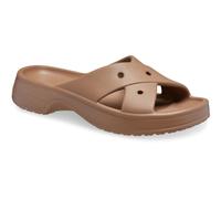 (Brown, 7 (Adults')) Crocs Classic Cross Strap Thermoplastic Women's Milk Chocolate Sandals
