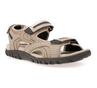 (Brown, 7 (Adults')) Geox UOMO SANDAL STRADA Men's Sand/Navy Flip Flops