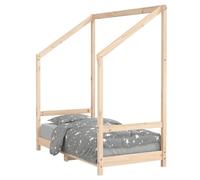 (brown, 70 x 140 cm) vidaXL Kids Bed Frame Bedstead Wooden Bed Base Children's Bed Solid Wood Pine