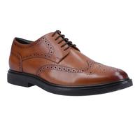 (Brown, 8 (Adults')) Hush Puppies Kingston Leather Men's Tan Brogues Shoes