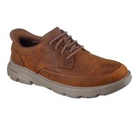 (Brown, 8 (Adults')) Skechers Arch Fit Garza Rowan Leather Men's Dark Brown Lace-Up Shoes