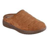 (Brown, 8 (Adults')) Skechers Relaxed Fit: Murette - Garvanza Microfiber Men's Tan Mules