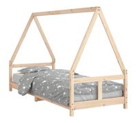 (brown, 80 x 200 cm) vidaXL Kids Bed Frame Bedstead Wooden Bed Base Black 80x200 cm Solid Wood Pine