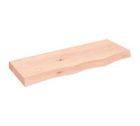 vidaXL 30 x 80cm Natural Oak Wood Wall Shelf