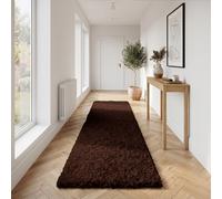 (Brown, 80 x 300 cm) Shaggy Non Slip Rugs Bedroom Living Room Area Rugs Hallway Runner Fluffy Carpets Bath Door Mats
