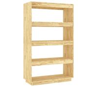 vidaXL Book Cabinet/Room Divider 80x35x135 cm Solid Pinewood