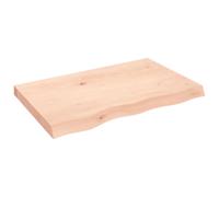 vidaXL Wall Shelf 80x50x(2-6) cm Untreated Solid Wood Oak