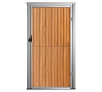(brown, 88 x 89 x 161 cm) vidaXL Garden Tool Shed Blanket Box Outdoor Tool Storage Shed Galvanised Steel