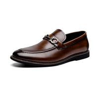 Brown,9.5 UK,Mens Formal Shoes Slip On Wedding Party Dress Shoes Driving Loafer