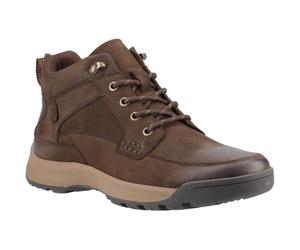 (Brown, 9 (Adults')) Hush Puppies Vernon Leather Men's Brown Ankle Boots