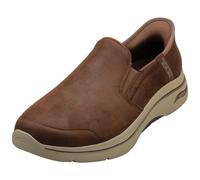 (Brown, 9 (Adults')) Skechers Go Walk Arch Fit 2.0 Quest Textile Men's Brown Trainers