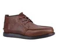(Brown, 9 (Adults')) TOMS Navi Moc Chukka Leather Men's Brown Ankle Boots