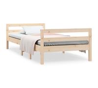 Vidaxl Bed Frame 90X190 Cm 3Ft Single Solid Wood Pine, Brown