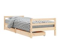 Kids Bed Frame Wooden Bed Base Bedstead with Drawers Solid Wood Pine vidaXL