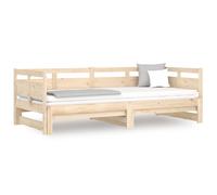 Pull-out Day Bed Solid Wood Pine 2x(90x190)cm #4 GF0