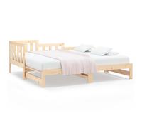 (brown, 90 x 190 cm) vidaXL Solid Wood Pine Pull-out Day Bed Wooden Sofa Bed Multi Colours/Sizes
