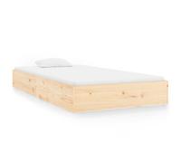 Vidaxl Bed Frame Without Mattress Solid Wood 90X200 Cm, Brown