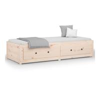 vidaXL Day Bed 90X200 cm Solid Wood Pine, Brown