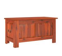 Storage Chest with Lid Brown Solid Wood Acacia