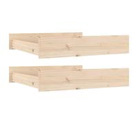 (brown, 90 x 78 x 18 cm) vidaXL 2x Solid Wood Pine Bed Drawers Bed Storage Unit Multi Colours/Sizes