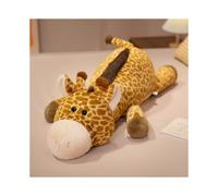 (brown, 90cm) Giant Fluffy Giraffe Plush Toys Sleeping Pillow Cute Animal Stuffed Wild Giraffe Dolls Floor Mat Girls Birthday Gift