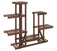 vidaXL Flower Stand 95x25x96 cm Solid Wood Fir 01 UK HOT