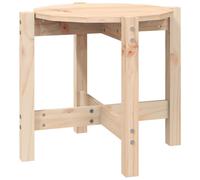 Coffee Table Natural Solid Pinewood Round Ø52.5cm x45cm Rustic Living Room Home