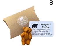 (brown) A Little Pocket Bear Hug Ready To Give Bear Hugs To Whoever Needs One -sz.11760