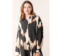 Brown Abstract Cow-Print Shirt Blue Vanilla Brown One Size
