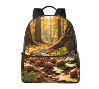 Brown Acorn Art Backpack-Lightweight Travel Daypack with Laptop Sleeve