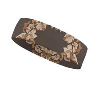 Brown Aesthetic Floral Wreath Headbands for Women & Men Sports Headband, Fits All Head Sizes, Ultra Absorbent & Non-Slip Sweatband for Running, Yoga, Gym