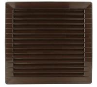 Ventilation Grille with Insect Protection, Diameter 100 mm, end Grille, Insect Protection Grille, Square, Brown, ABS MKK®